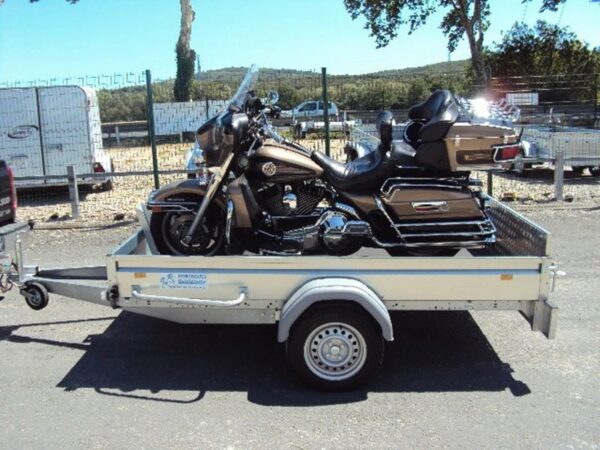 Plataforma basculante de 2,60 m, com travão, 1000 kg BRENDERUP