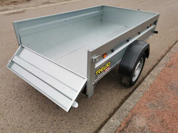 Reboque de bagagem TRELGO com roda de apoio e lona plana
