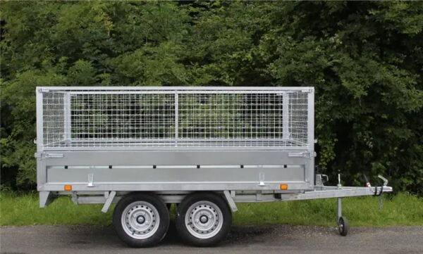 Reboque basculante de eixo duplo Leader 39560, dimensões úteis: 253 x 147 x 30 cm