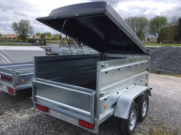 Reboque Florença 233x132x39 + cobertura em ABS + painéis laterais duplos