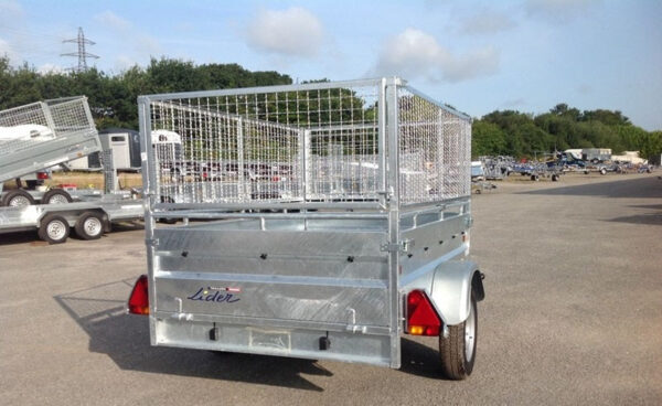 Reboque Lider para serviço pesado com 4 travões – peso bruto total de 750 kg – 200 x 134 cm – 1 eixo