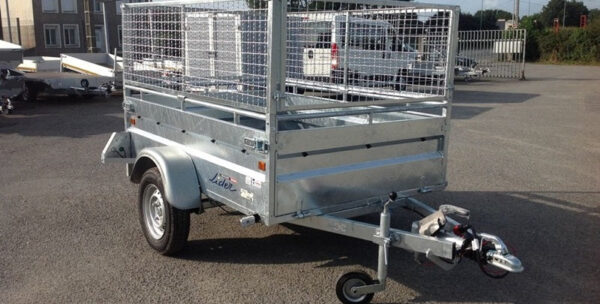 Reboque Lider para serviço pesado com 4 travões – peso bruto total de 750 kg – 200 x 134 cm – 1 eixo