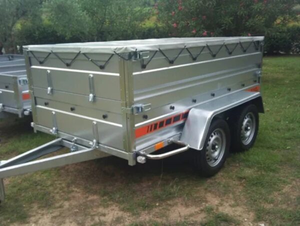 Reboque de bagagem Boro de 2 eixos e 750 kg: Conduza sem licença eletrónica.